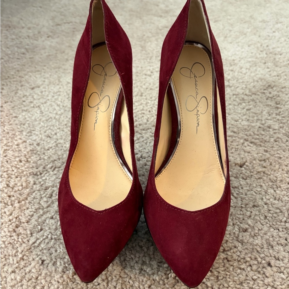 Jessica Simpson Deep Red Heels